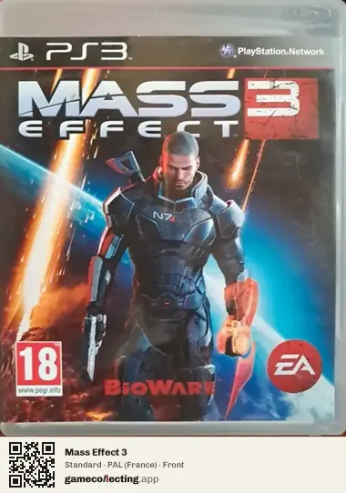 Mass Effect 3 PlayStation 3, France box front