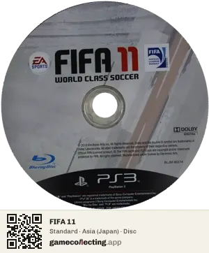 FIFA 11 PlayStation 3, Asia disc