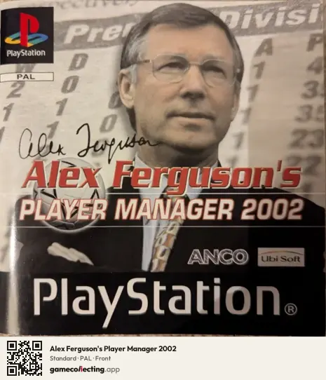 Alex Ferguson's Player Manager 2002 PlayStation, PAL box front