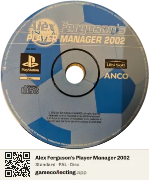 Alex Ferguson's Player Manager 2002 PlayStation, PAL disc