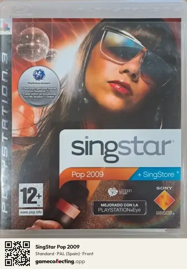 SingStar Pop 2009 PlayStation 3, Spain box front