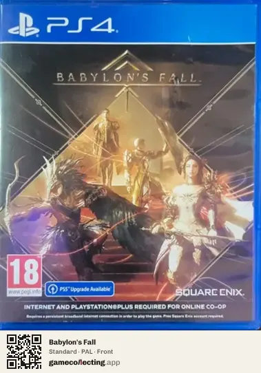 Babylon's Fall PlayStation 4, PAL box front