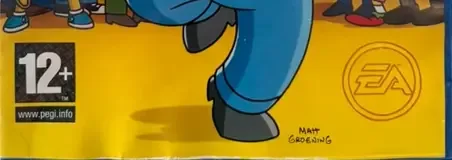 The Simpsons Game, the PEGI square on its front