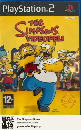 The Simpsons Game PlayStation 2, PAL box front