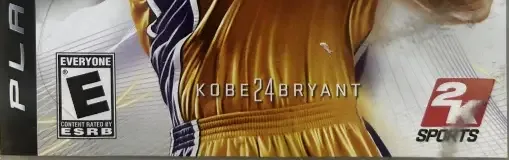 NBA 2K10, the ESRB box on its front
