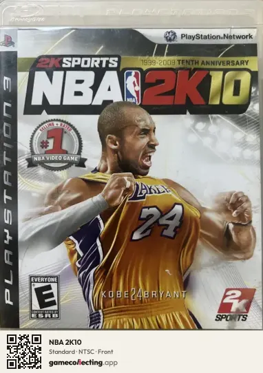 NBA 2K10 PlayStation 3, NTSC box front
