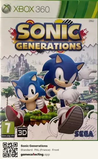 Sonic Generations Xbox 360, France box front
