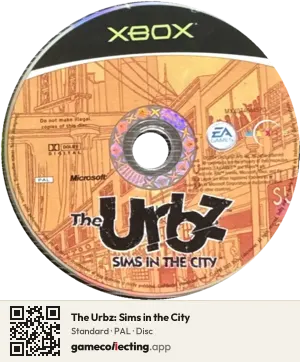 The Urbz: Sims in the City Xbox, PAL disc