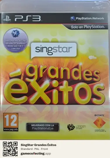 SingStar Grandes Éxitos PlayStation 3, PAL box front