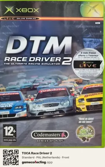 TOCA Race Driver 2 Xbox, Netherlands box front
