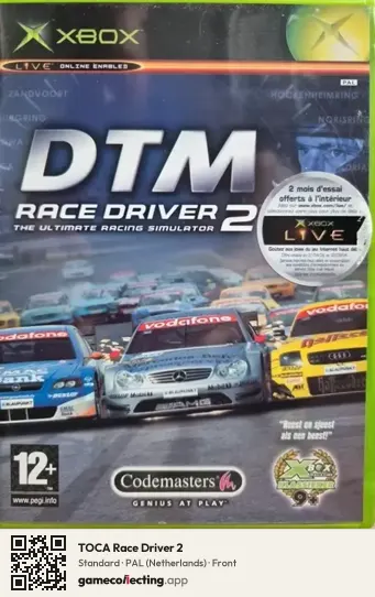 TOCA Race Driver 2 Xbox, Netherlands box front