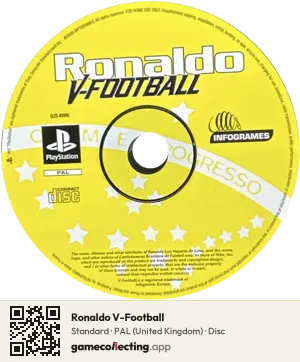 Ronaldo V-Football PlayStation, PAL disc