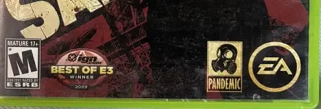The Saboteur, the ESRB box on its front