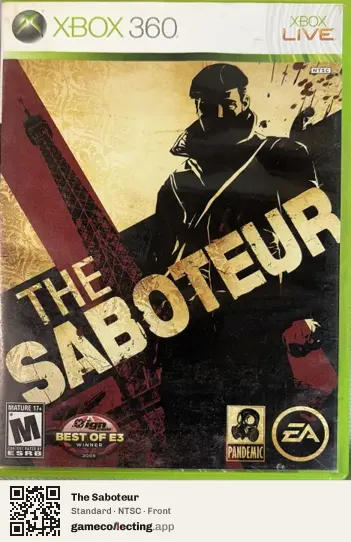 The Saboteur Xbox 360, NTSC box front