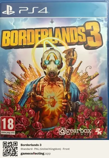 Borderlands 3 PlayStation 4, United Kingdom box front