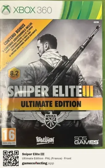 Sniper Elite III Xbox 360, France box front