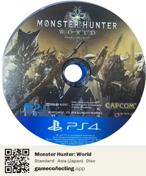 Monster Hunter: World PlayStation 4, Asia disc