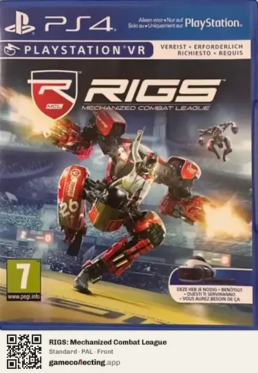 RIGS: Mechanized Combat League PlayStation 4, PAL box front