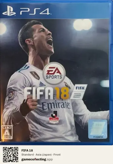 FIFA 18 PlayStation 4, Asia box front