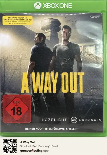 A Way Out Xbox One, Germany box front