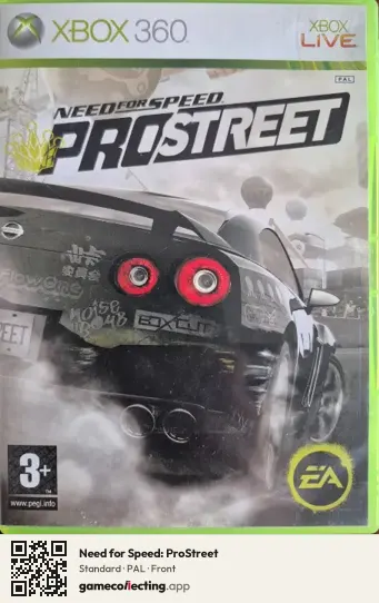 Need for Speed: ProStreet Xbox 360, PAL box front