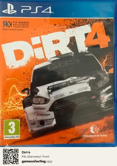 Dirt 4 PlayStation 4, Germany box front