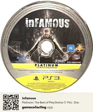 Infamous PlayStation 3, PAL disc