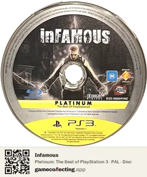 Infamous PlayStation 3, PAL disc