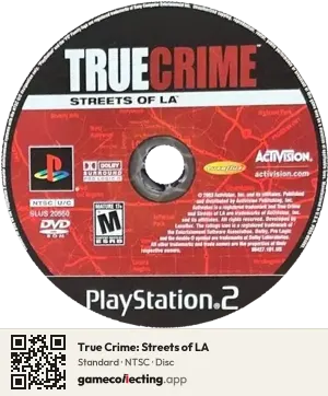 True Crime: Streets of LA PlayStation 2, NTSC disc