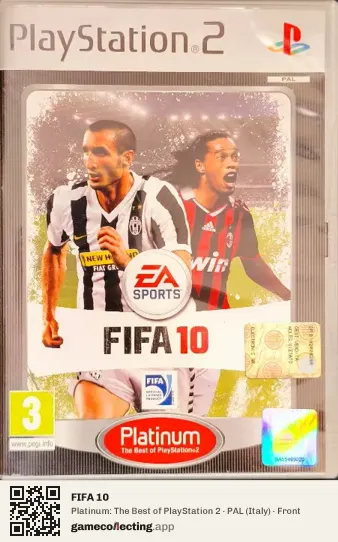 FIFA 10 PlayStation 2, Italy box front