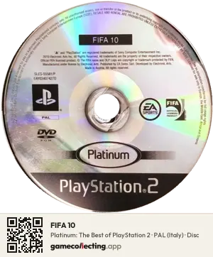 FIFA 10 PlayStation 2, PAL disc