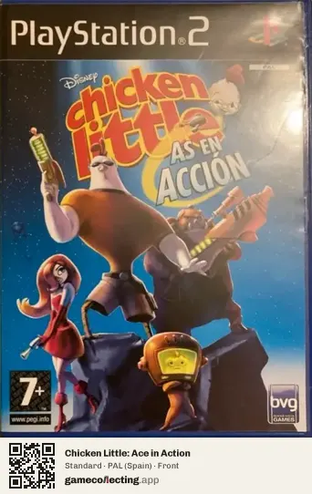 Chicken Little: Ace in Action PlayStation 2, Spain box front