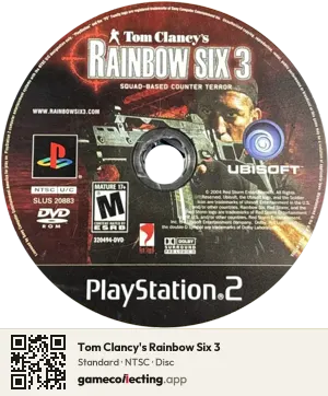 Tom Clancy's Rainbow Six 3 PlayStation 2, NTSC disc