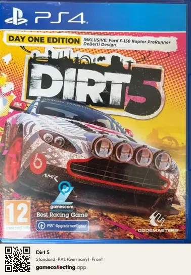 Dirt 5 PlayStation 4, Germany box front