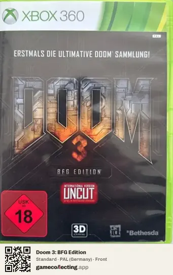 Doom 3: BFG Edition Xbox 360, Germany box front