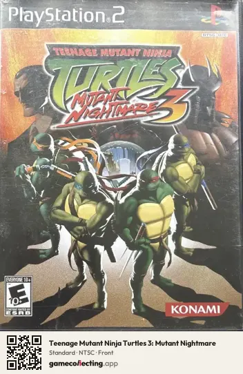 Teenage Mutant Ninja Turtles 3: Mutant Nightmare PlayStation 2, NTSC box front
