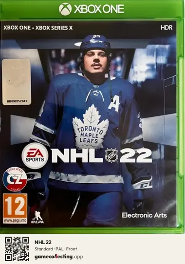 NHL 22 Xbox One, PAL box front
