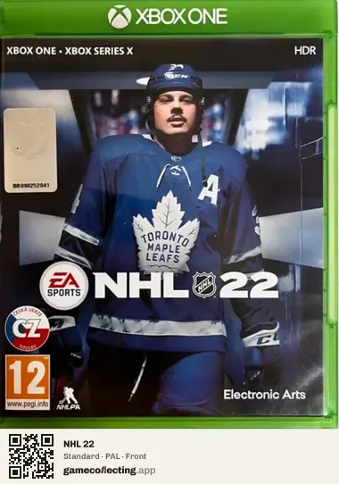NHL 22 Xbox One, PAL box front
