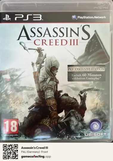 Assassin's Creed III PlayStation 3, Germany box front