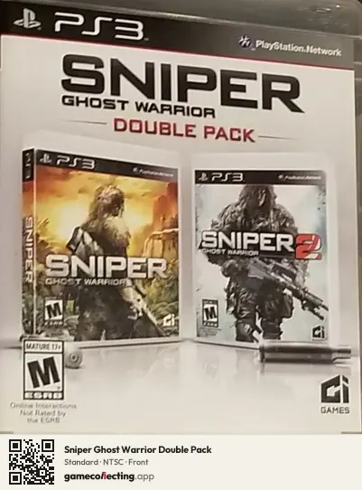 Sniper Ghost Warrior Double Pack PlayStation 3, NTSC box front