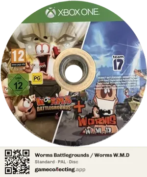 Worms Battlegrounds / Worms W.M.D Xbox One, PAL disc