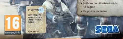Valkyria Chronicles Remastered, the PEGI square on its front