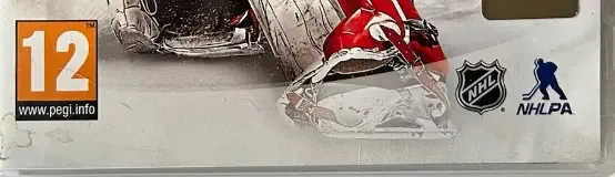 NHL 14, the PEGI square on its front