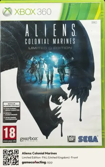 Aliens: Colonial Marines Xbox 360, United Kingdom box front