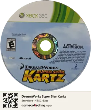 DreamWorks Super Star Kartz Xbox 360, NTSC disc
