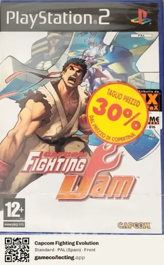 Capcom Fighting Evolution PlayStation 2, Spain box front