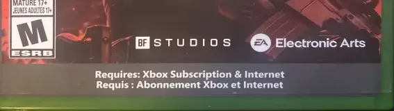 Battlefield 6, the ESRB box on its front