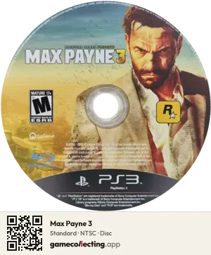 Max Payne 3 PlayStation 3, NTSC disc
