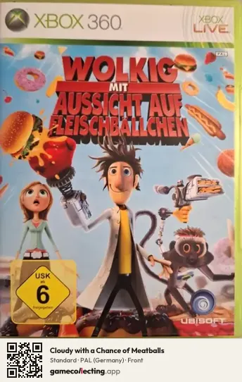Cloudy with a Chance of Meatballs Xbox 360, Germany box front