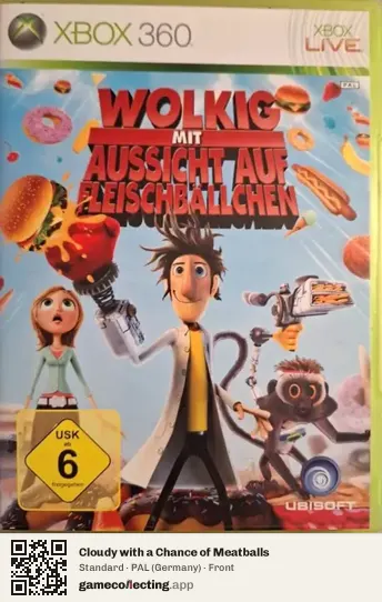 Cloudy with a Chance of Meatballs Xbox 360, Germany box front
